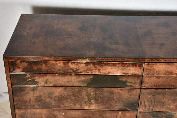 1970's Italian Aldo Tura commode - Lacquered Goatskin