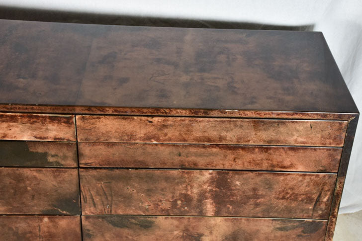 1970's Italian Aldo Tura commode - Lacquered Goatskin