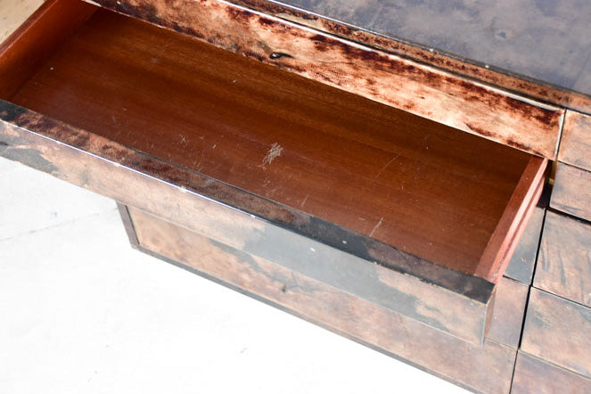 1970's Italian Aldo Tura commode - Lacquered Goatskin