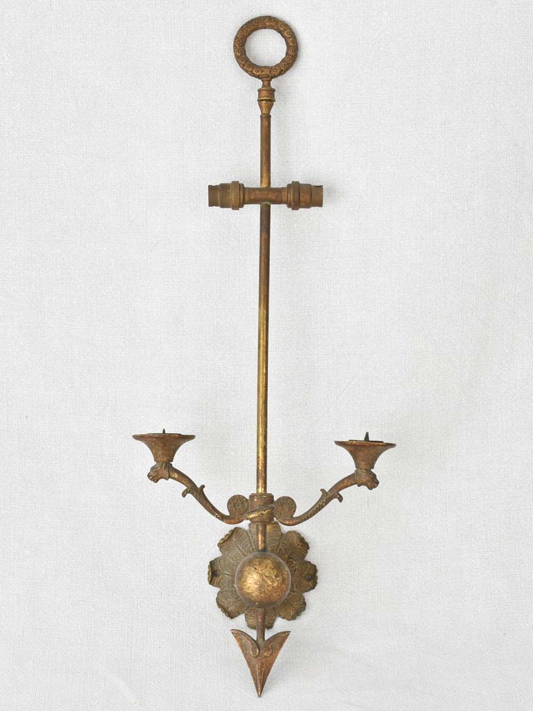 Napoleon III arrow wall sconce for candles & lights 20½"