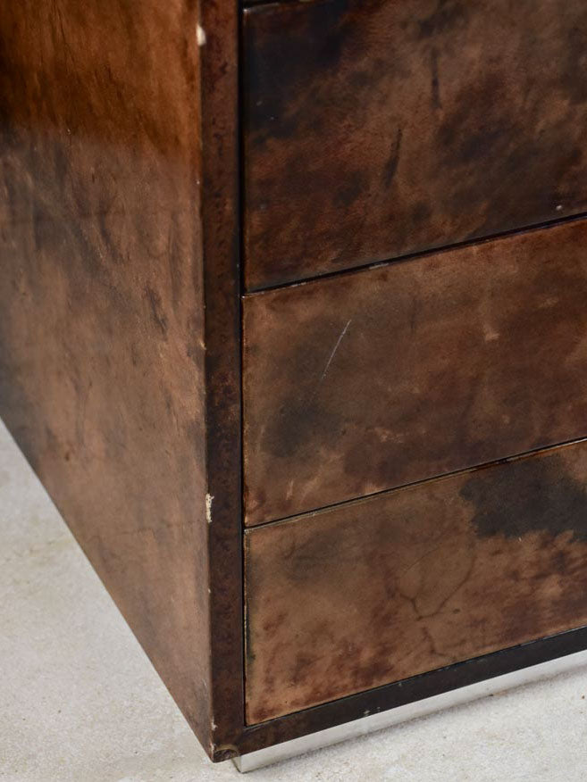 1970's Italian Aldo Tura commode - Lacquered Goatskin