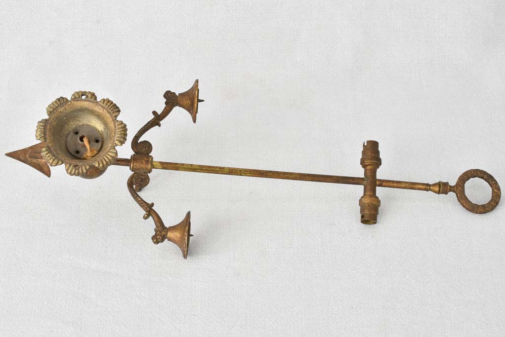 Napoleon III arrow wall sconce for candles & lights 20½"
