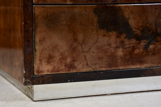 1970's Italian Aldo Tura commode - Lacquered Goatskin