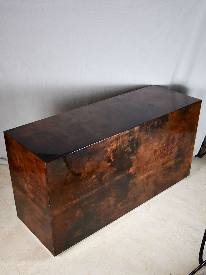 1970's Italian Aldo Tura commode - Lacquered Goatskin