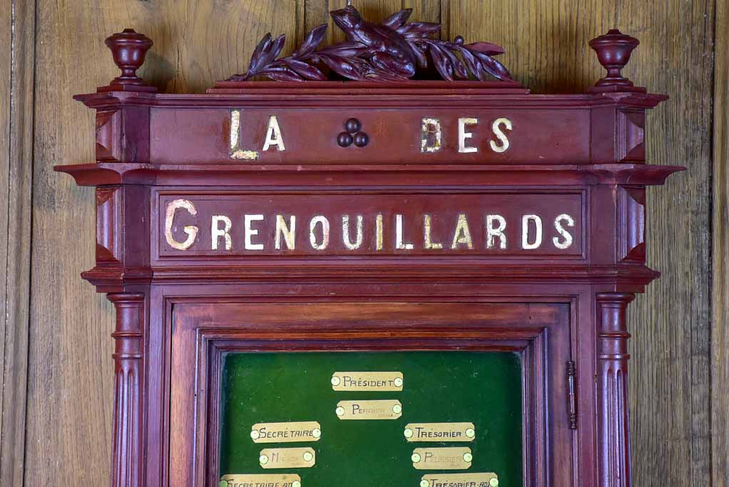 19th Century bistro Boule club display case