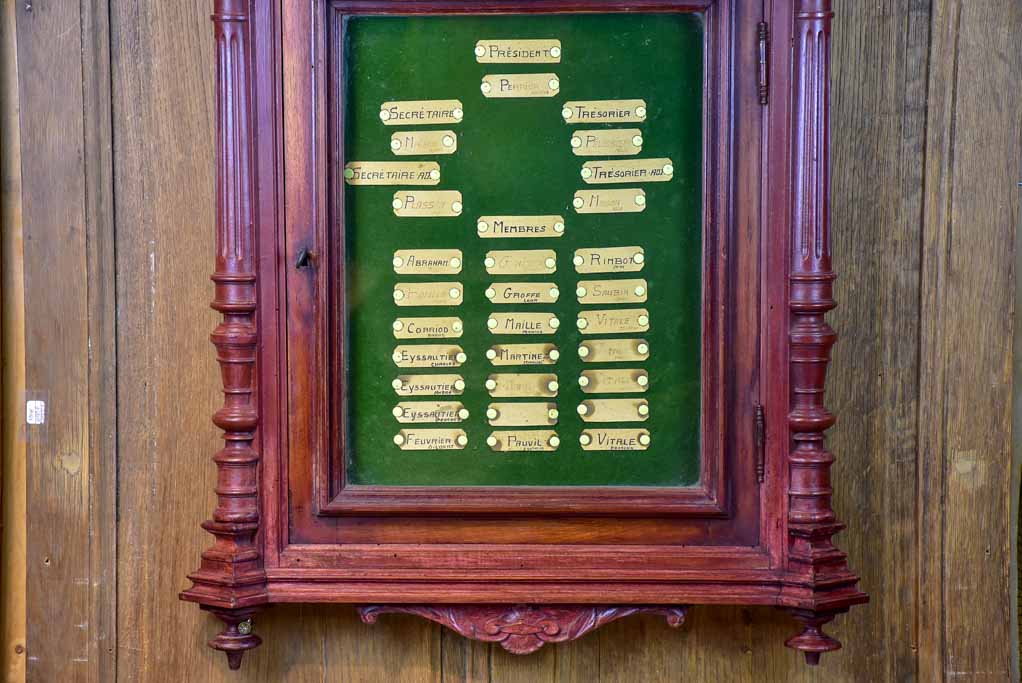 19th Century bistro Boule club display case