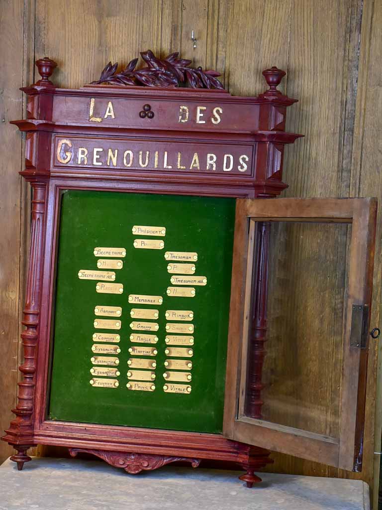 19th Century bistro Boule club display case