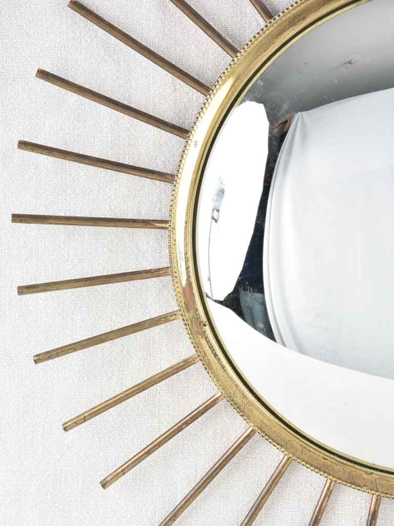 Vintage gold sunburst mirror - Bronze 21¼"