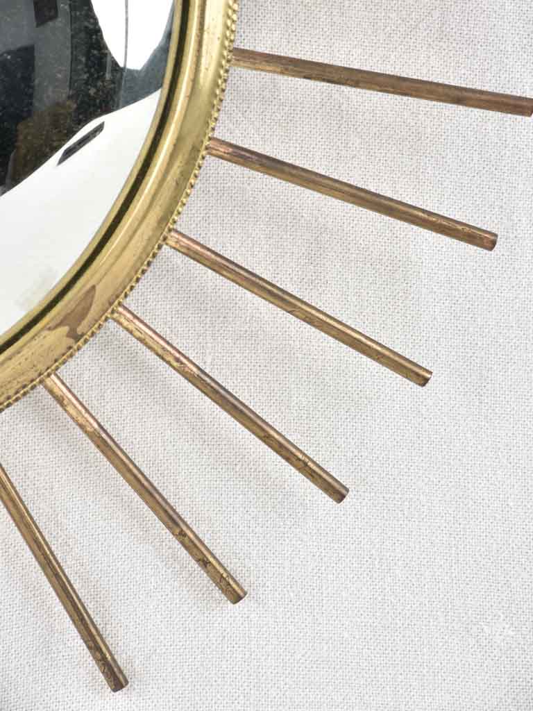 Vintage gold sunburst mirror - Bronze 21¼"