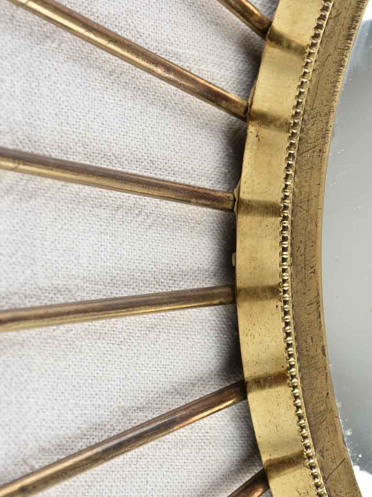 Vintage gold sunburst mirror - Bronze 21¼"