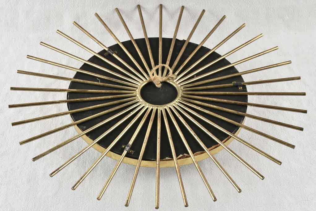 Vintage gold sunburst mirror - Bronze 21¼"