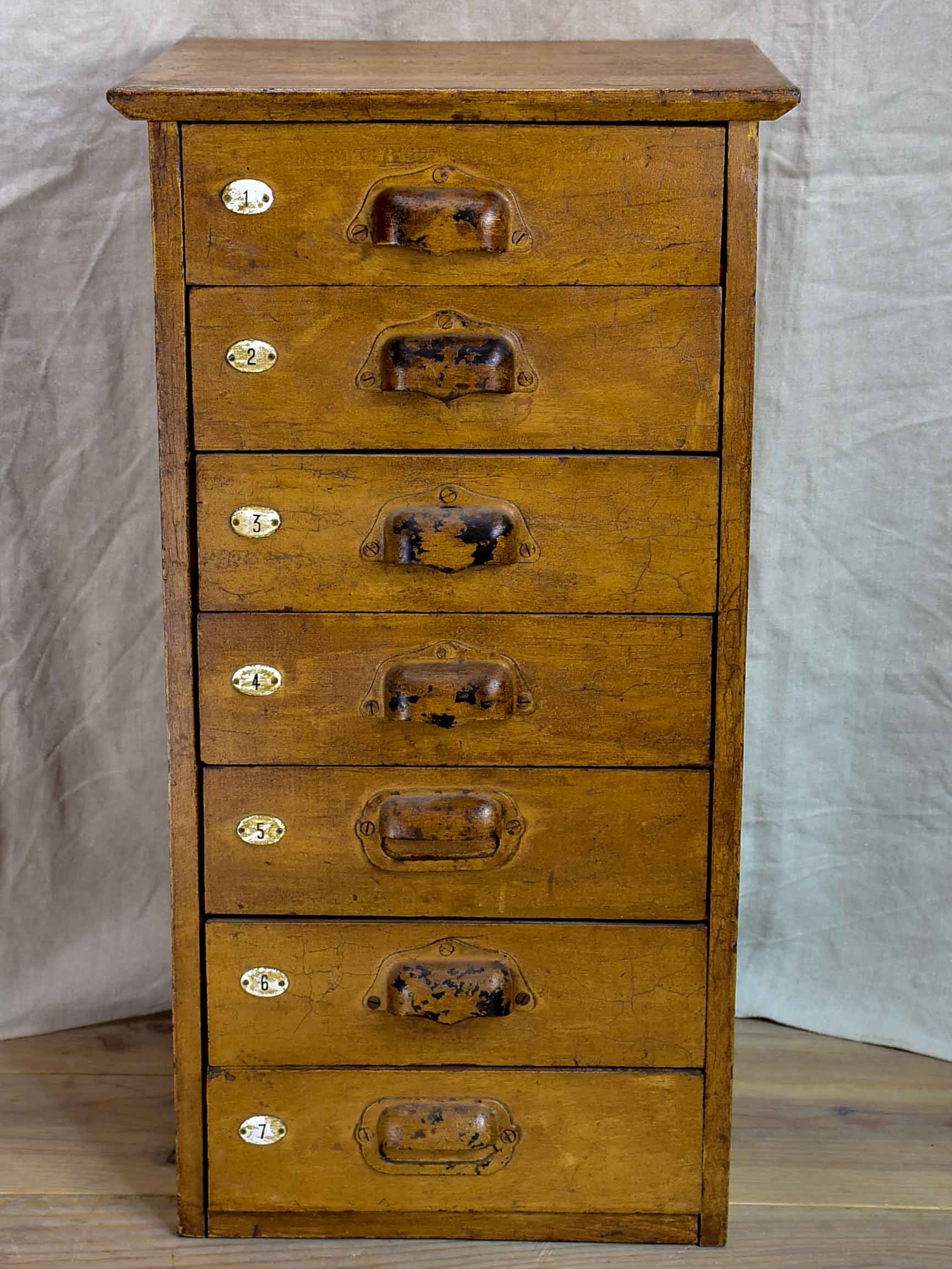 Antique French atelier drawers