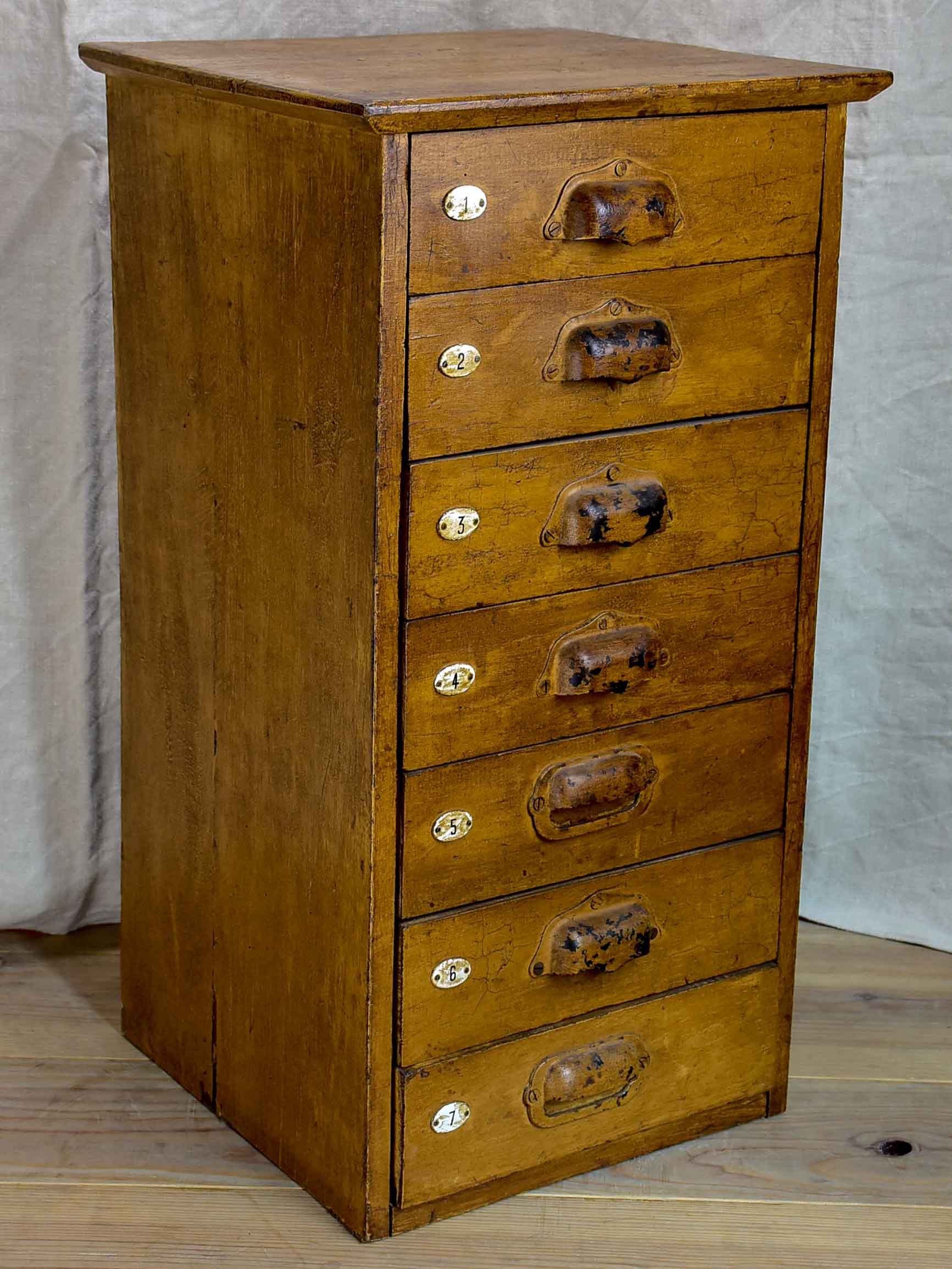 Antique French atelier drawers