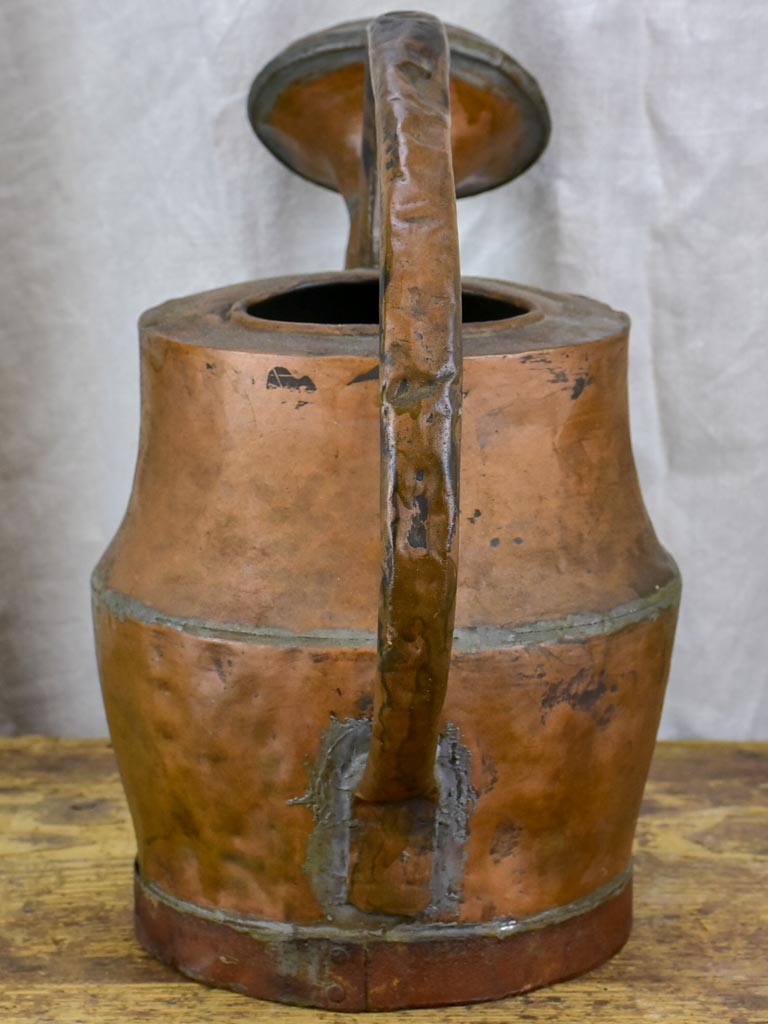 Rustic antique French copper watering can - 18th Century