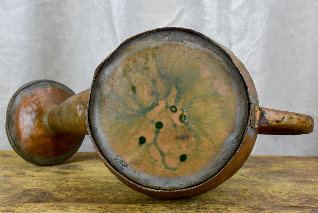 Rustic antique French copper watering can - 18th Century
