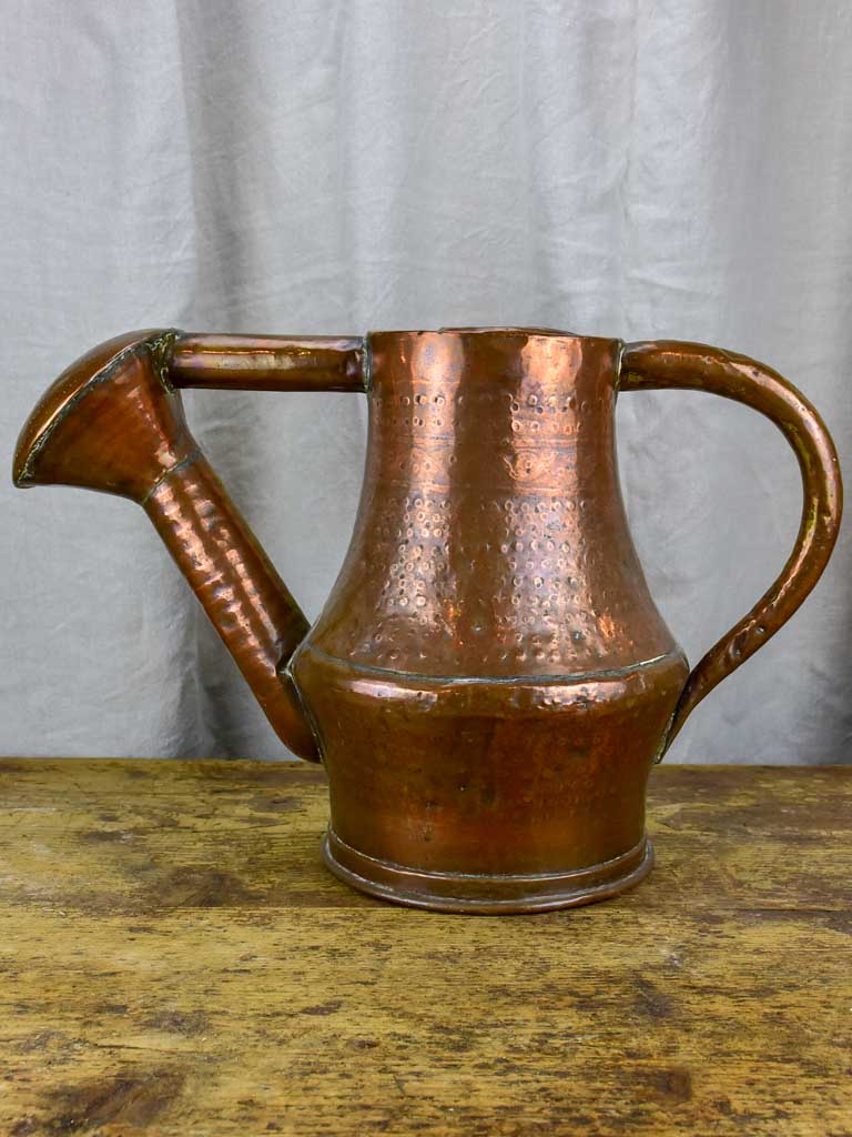 Copper watering can, late-18th to early-19th century