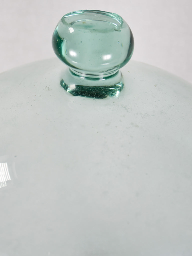 Pair of 19th-century French blown glass garden cloche domes 18½"