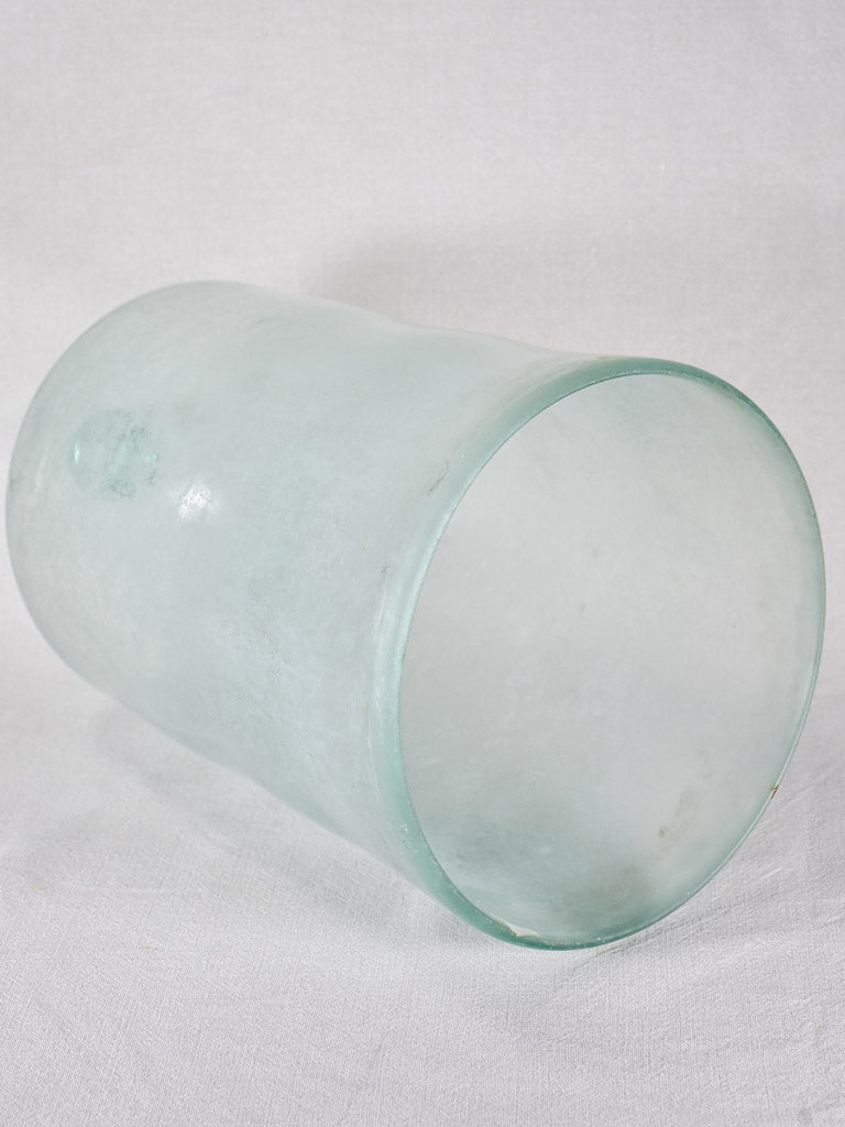 Pair of 19th-century French blown glass garden cloche domes 18½"