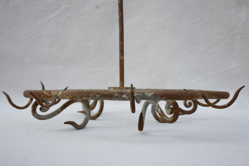 Late 19th century French butcher's sausage presentation hooks