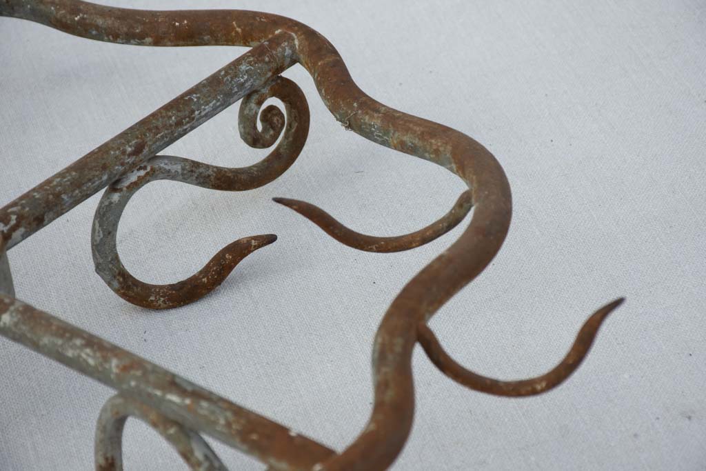 Late 19th century French butcher's sausage presentation hooks