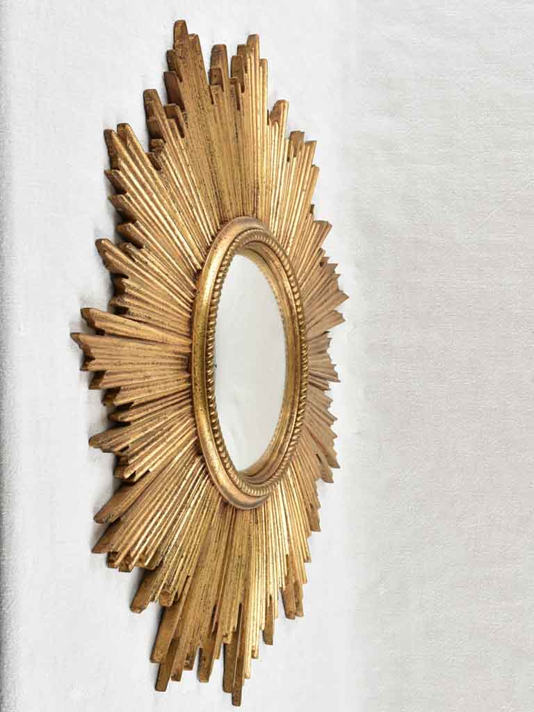 Vintage French sunburst mirror 22¾"