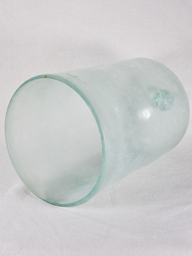Pair of 19th-century French blown glass garden cloche domes 18½"