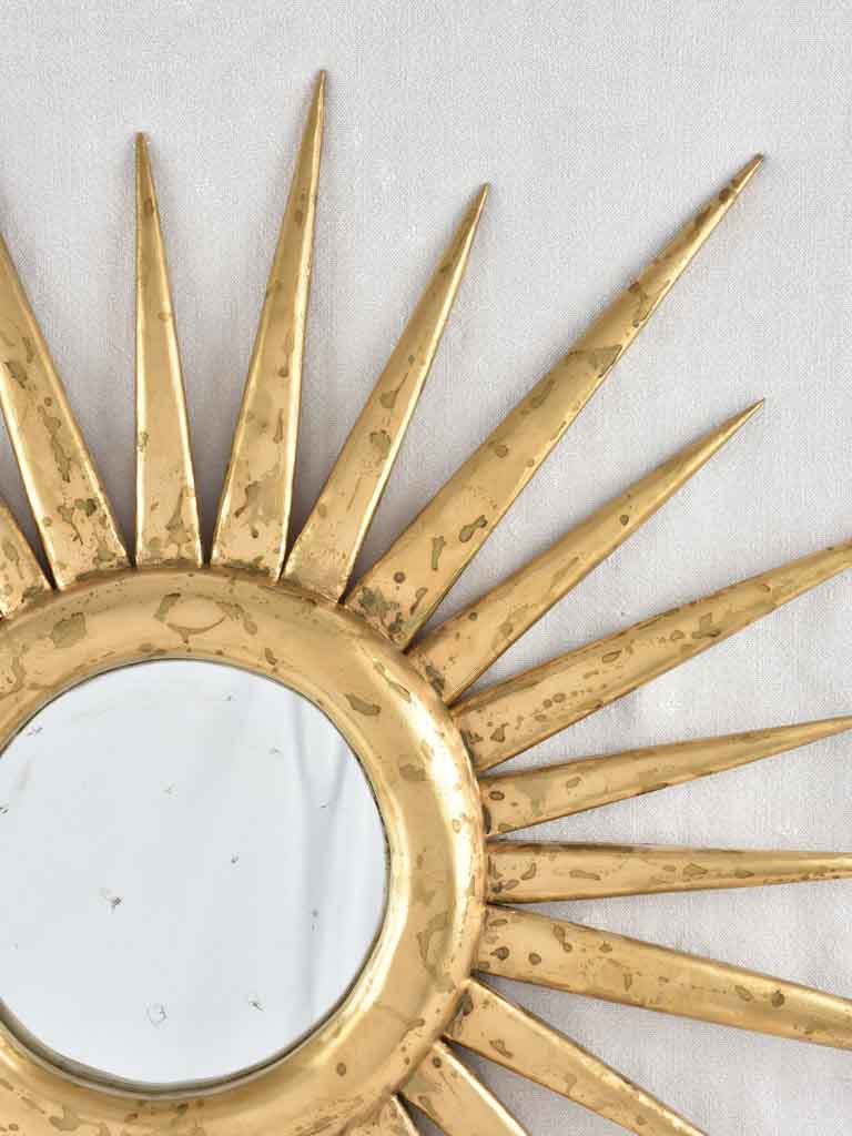 Large Vintage French sunburst mirror - tapered rays 35½"