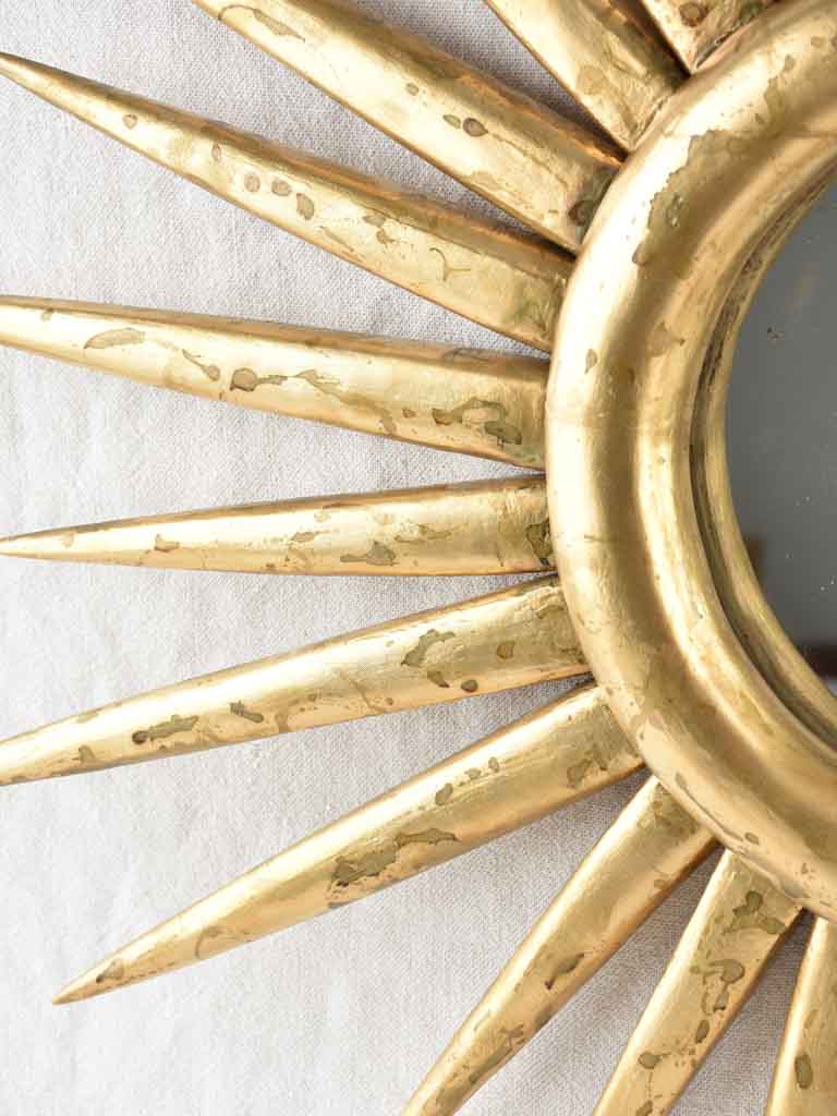Large Vintage French sunburst mirror - tapered rays 35½"