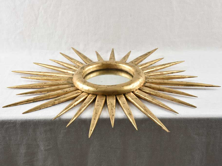 Large Vintage French sunburst mirror - tapered rays 35½"