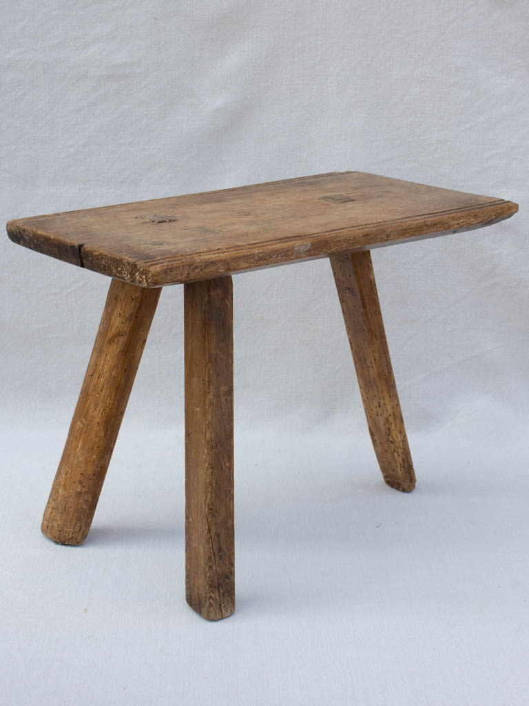 RESERVED Primitive milking stool with three legs