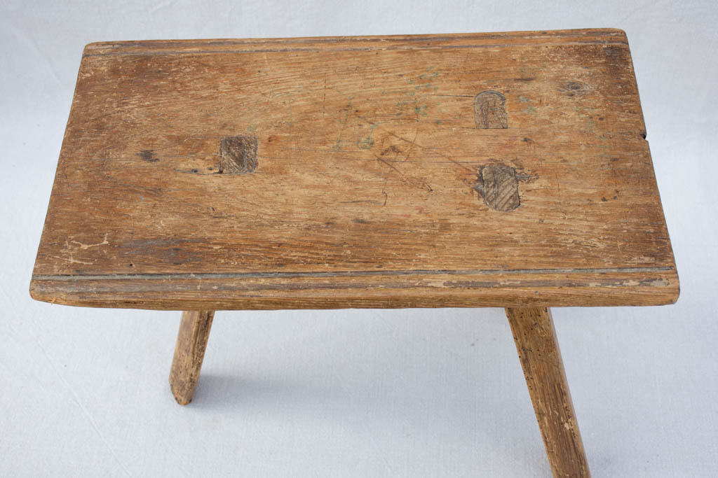RESERVED Primitive milking stool with three legs