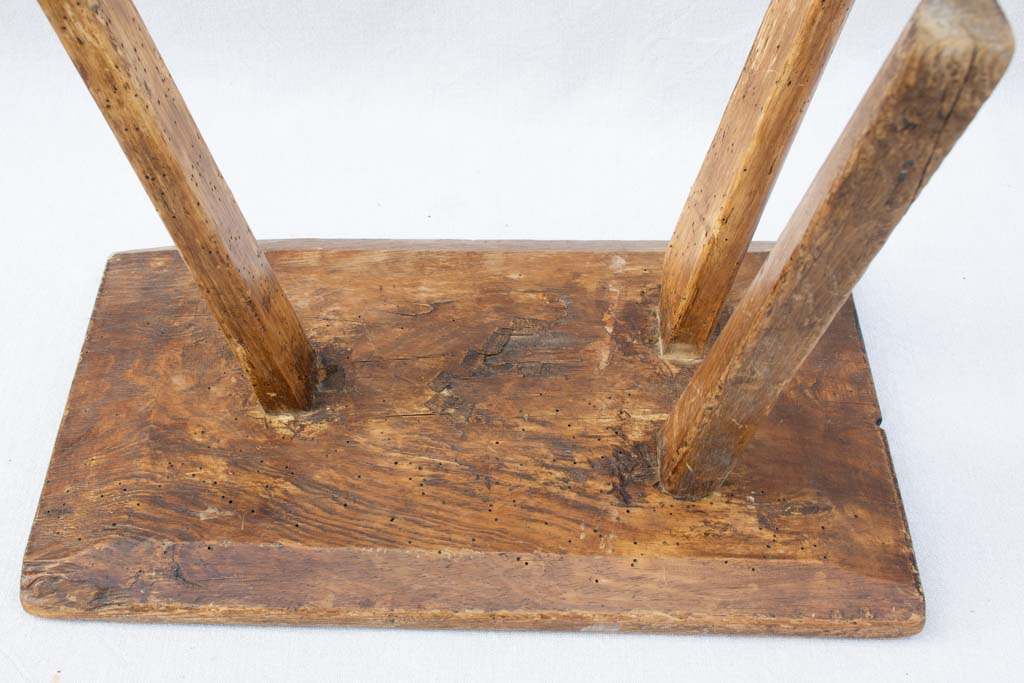 RESERVED Primitive milking stool with three legs