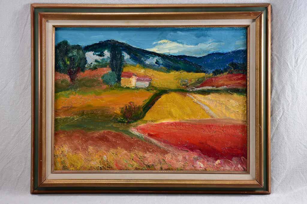 20th Century oil on canvas - Provence landscape - Anna Costa 23¼" x 29¼"