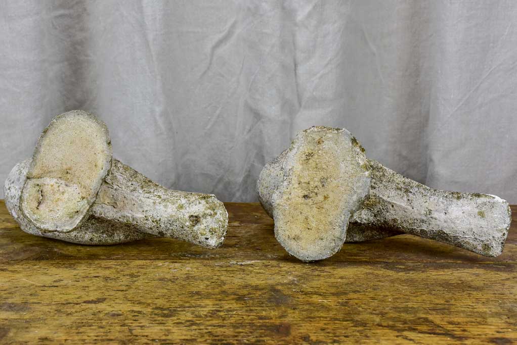 Two mid century French pigeon garden sculptures