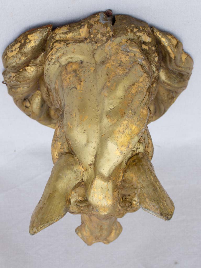 Life-size gilded zinc horse head from stables - 19th century