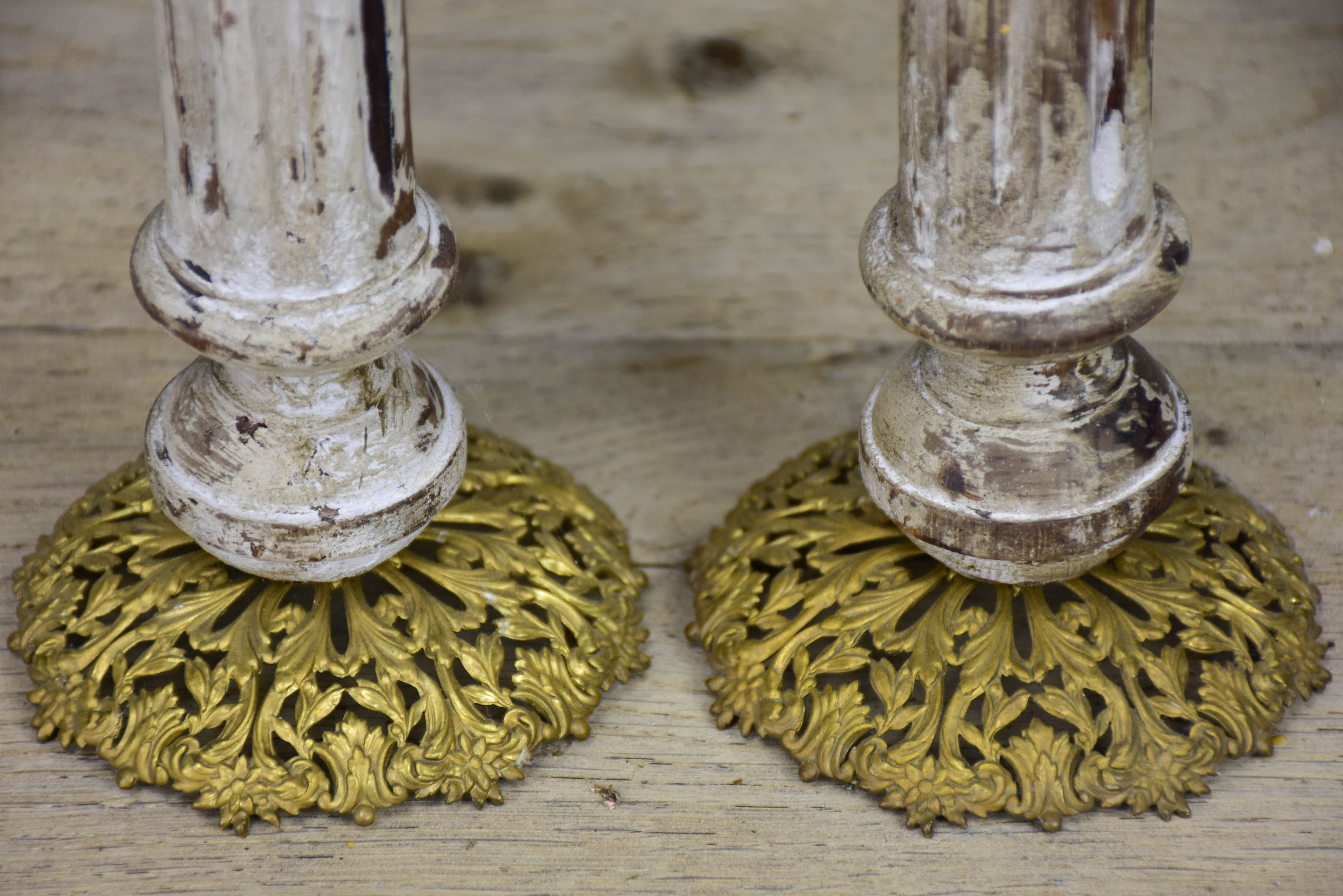 Artisan-made French candlesticks - column shaped