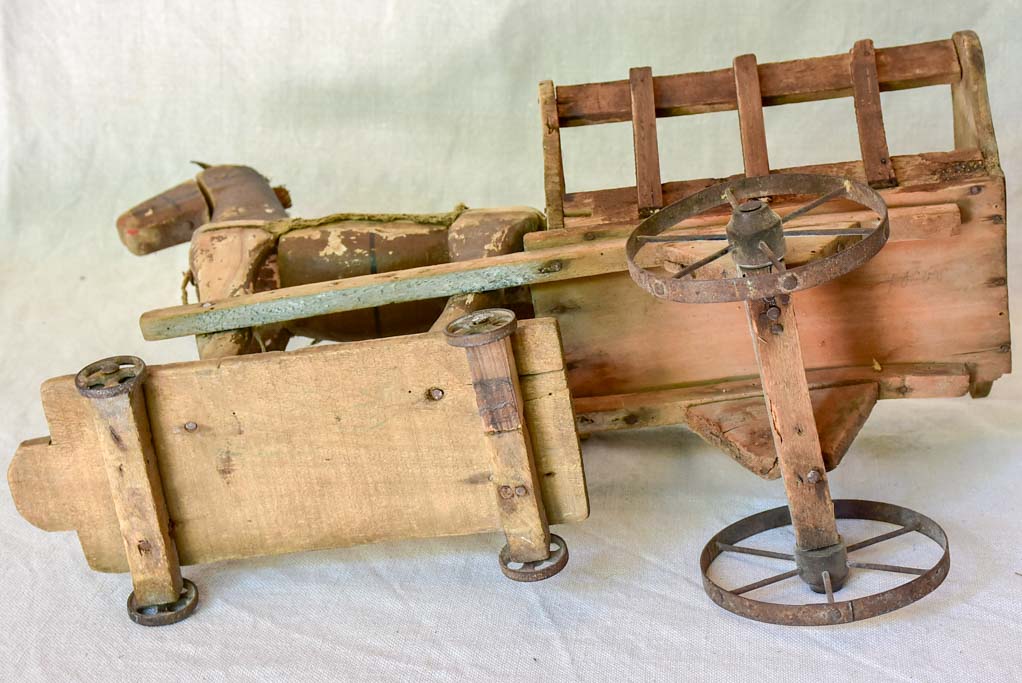 19th Century French toy horse and cart