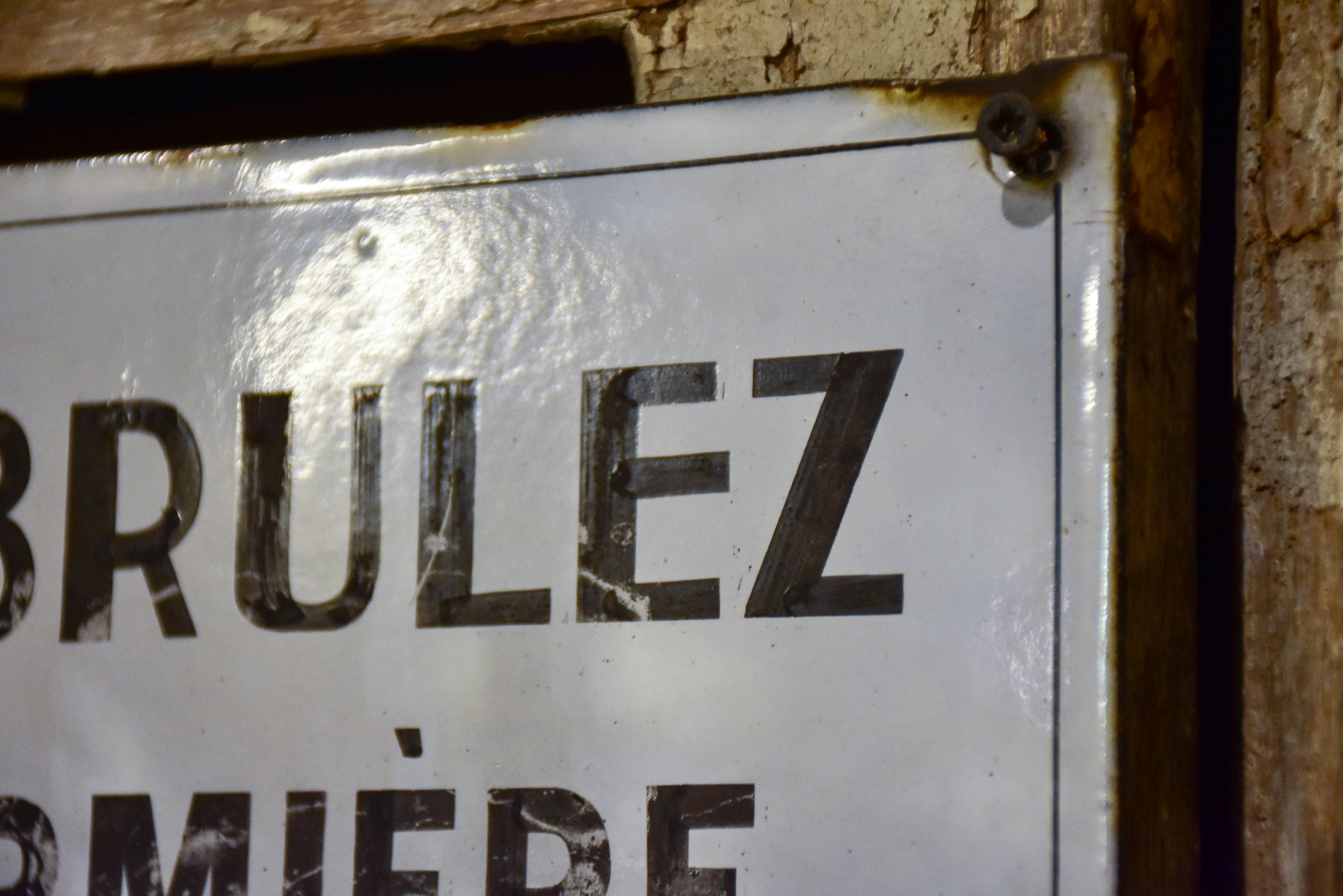 Antique French Nurse Sign Metal