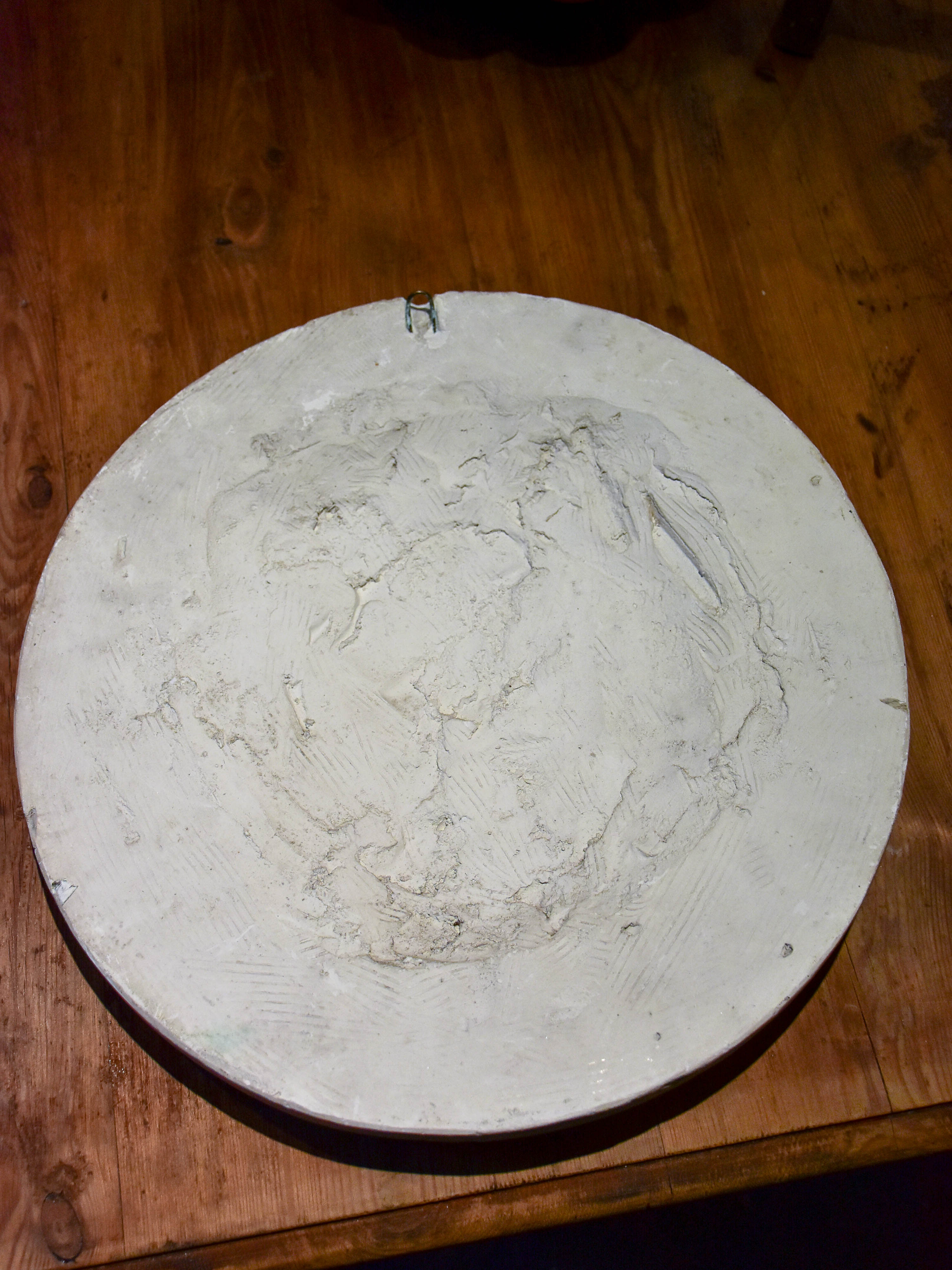 19th century French plaster medallion - profile of a man