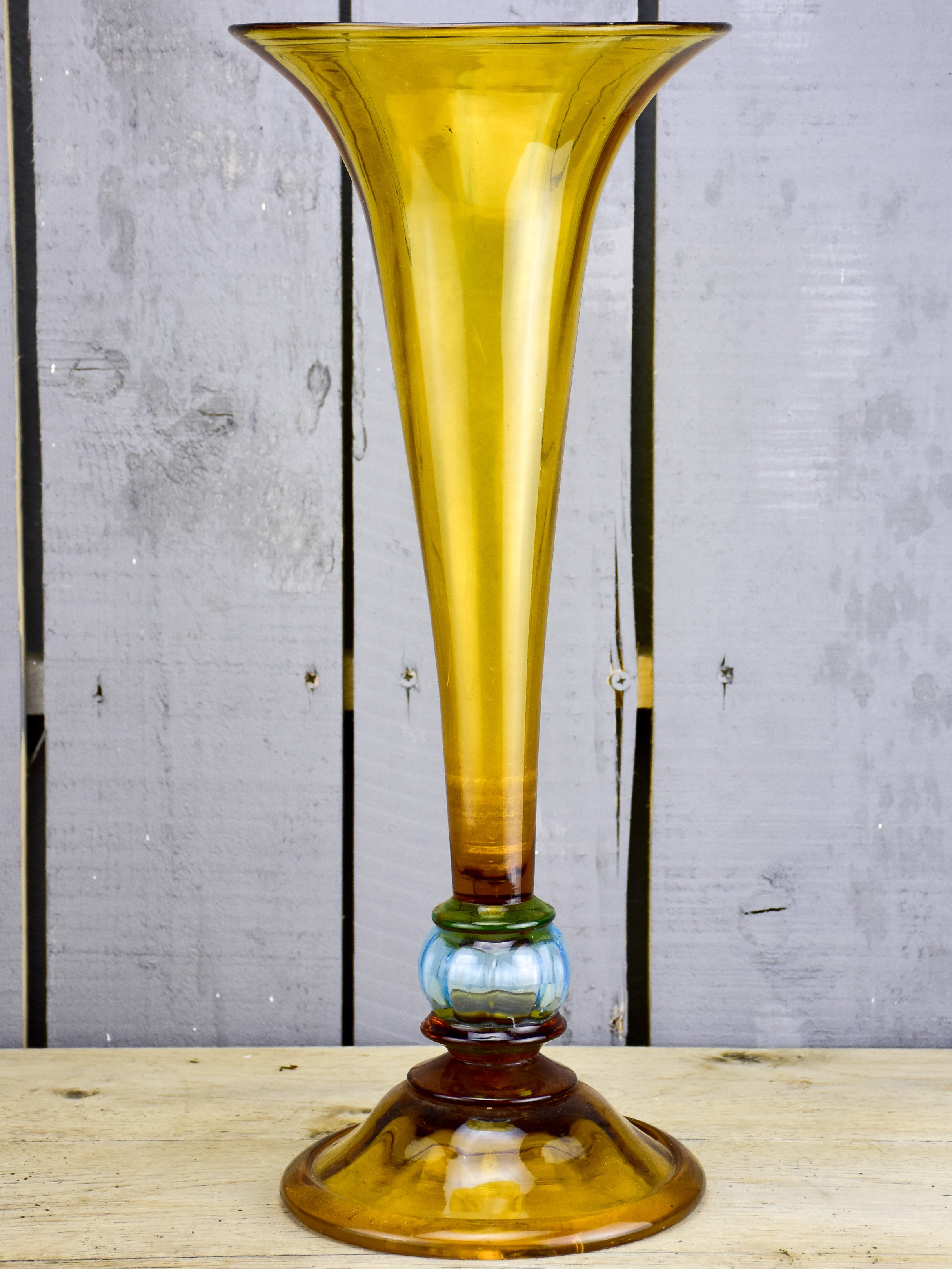 Large antique Italian glass vase