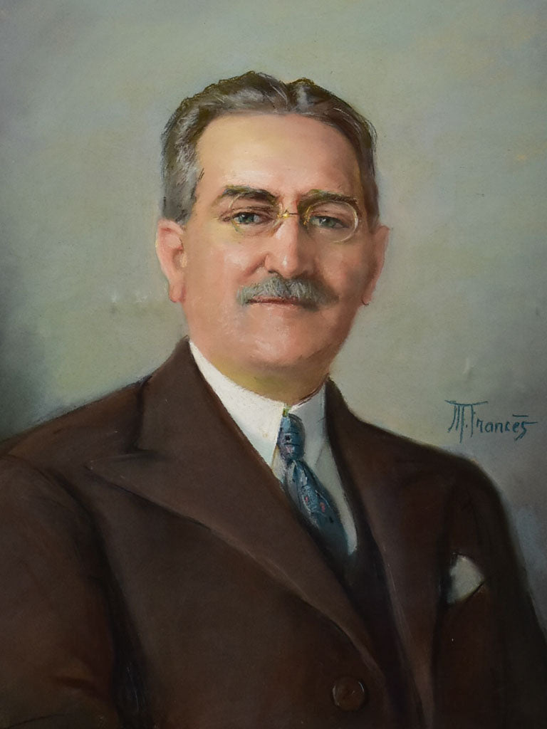 Early twentieth-century framed portrait artwork