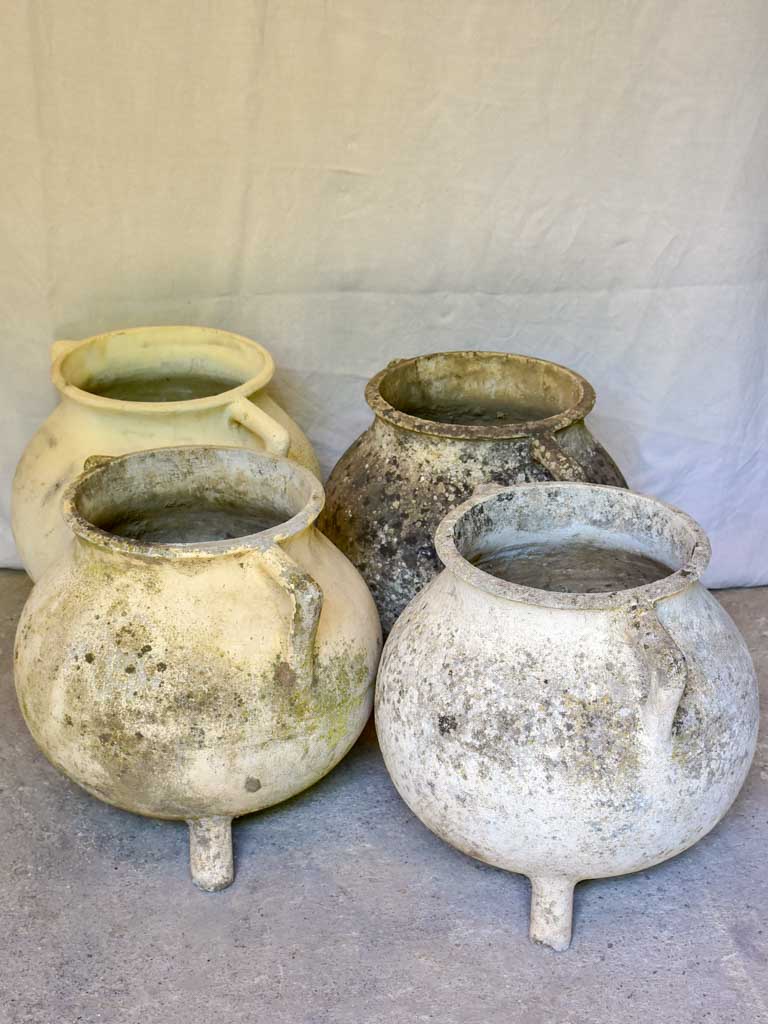 PAIR OF Willy Guhl cauldron garden planters