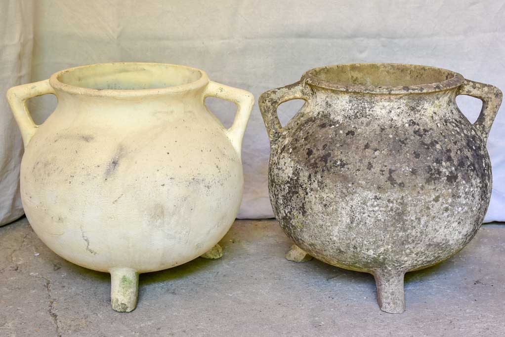 PAIR OF Willy Guhl cauldron garden planters