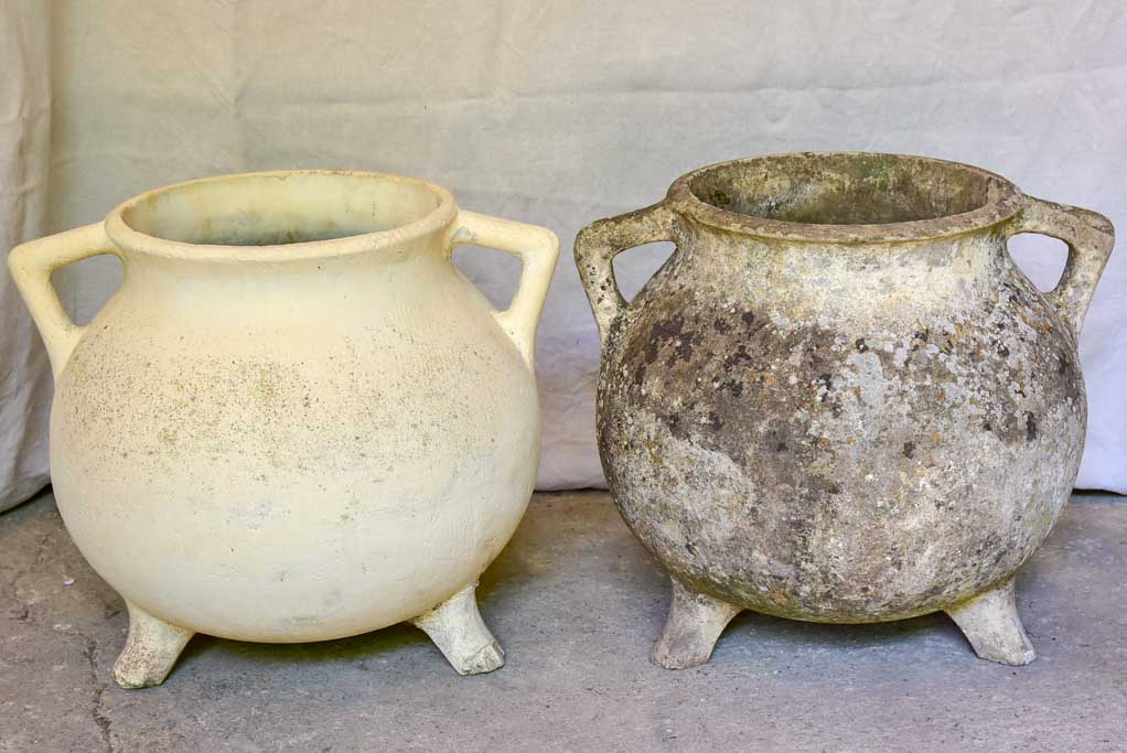 PAIR OF Willy Guhl cauldron garden planters
