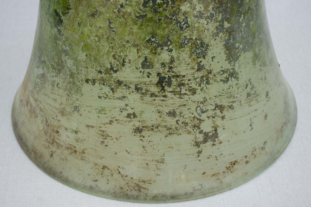19th century French melon cloche dome - blown glass 17"