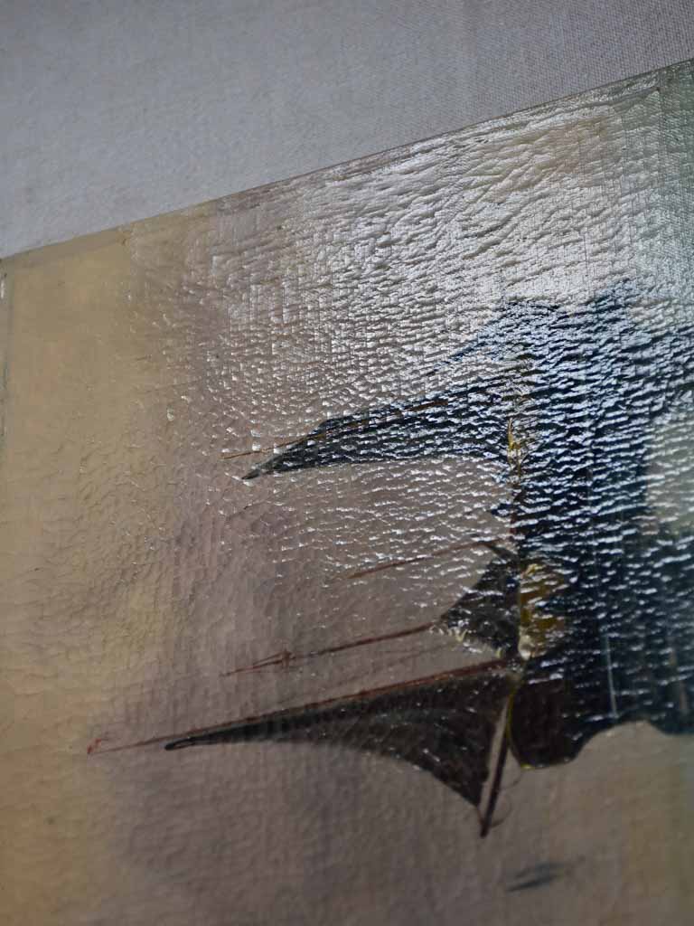 Pastel-toned maritime canvas artwork