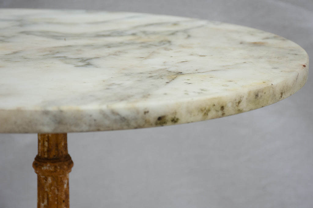 Petite French marble and cast iron table from the 1920's