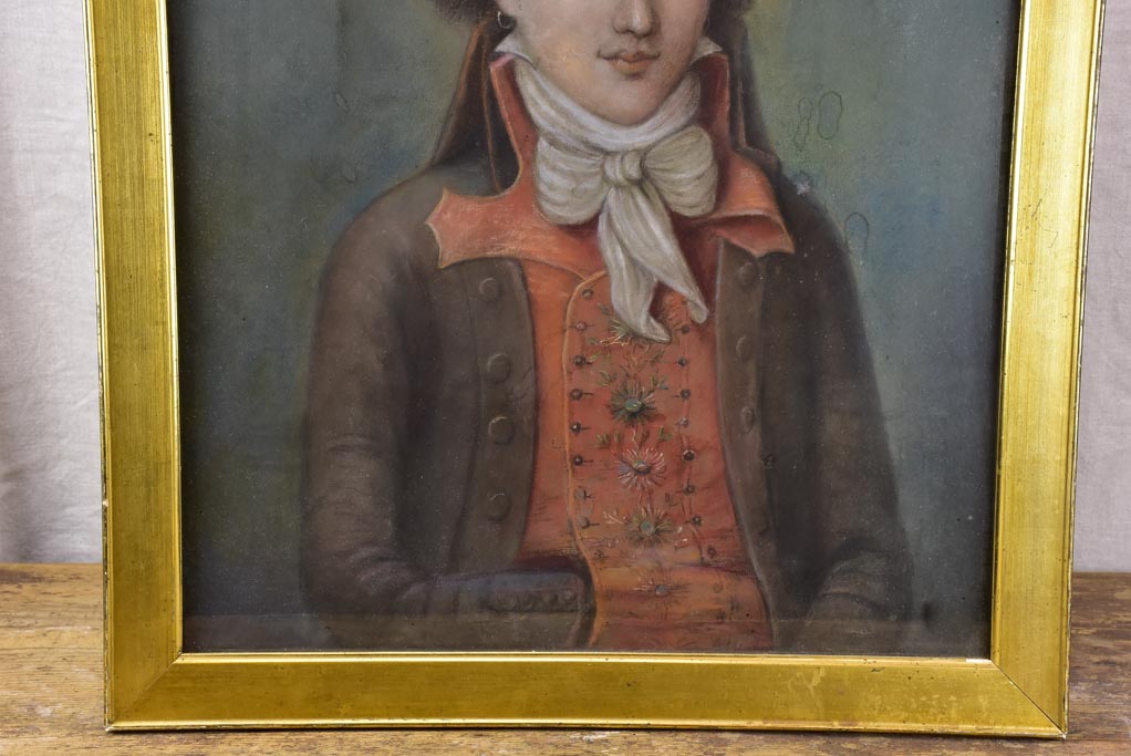 18th Century pastel of a Revolutionary leader 23¾" x 32¾"