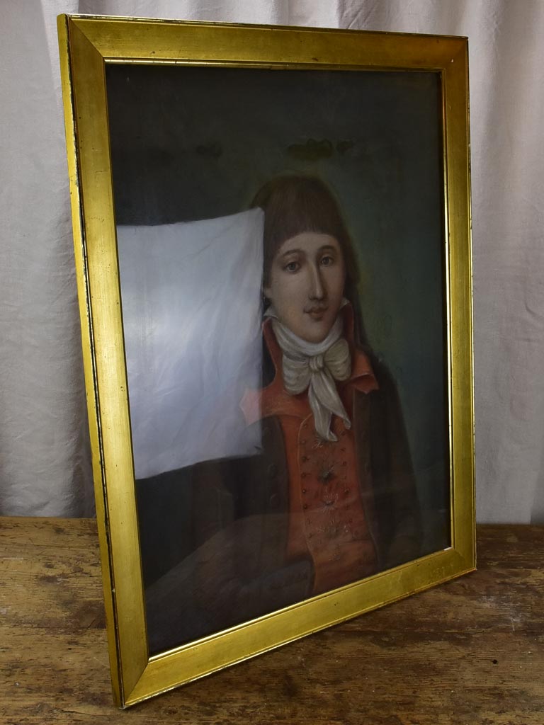 18th Century pastel of a Revolutionary leader 23¾" x 32¾"