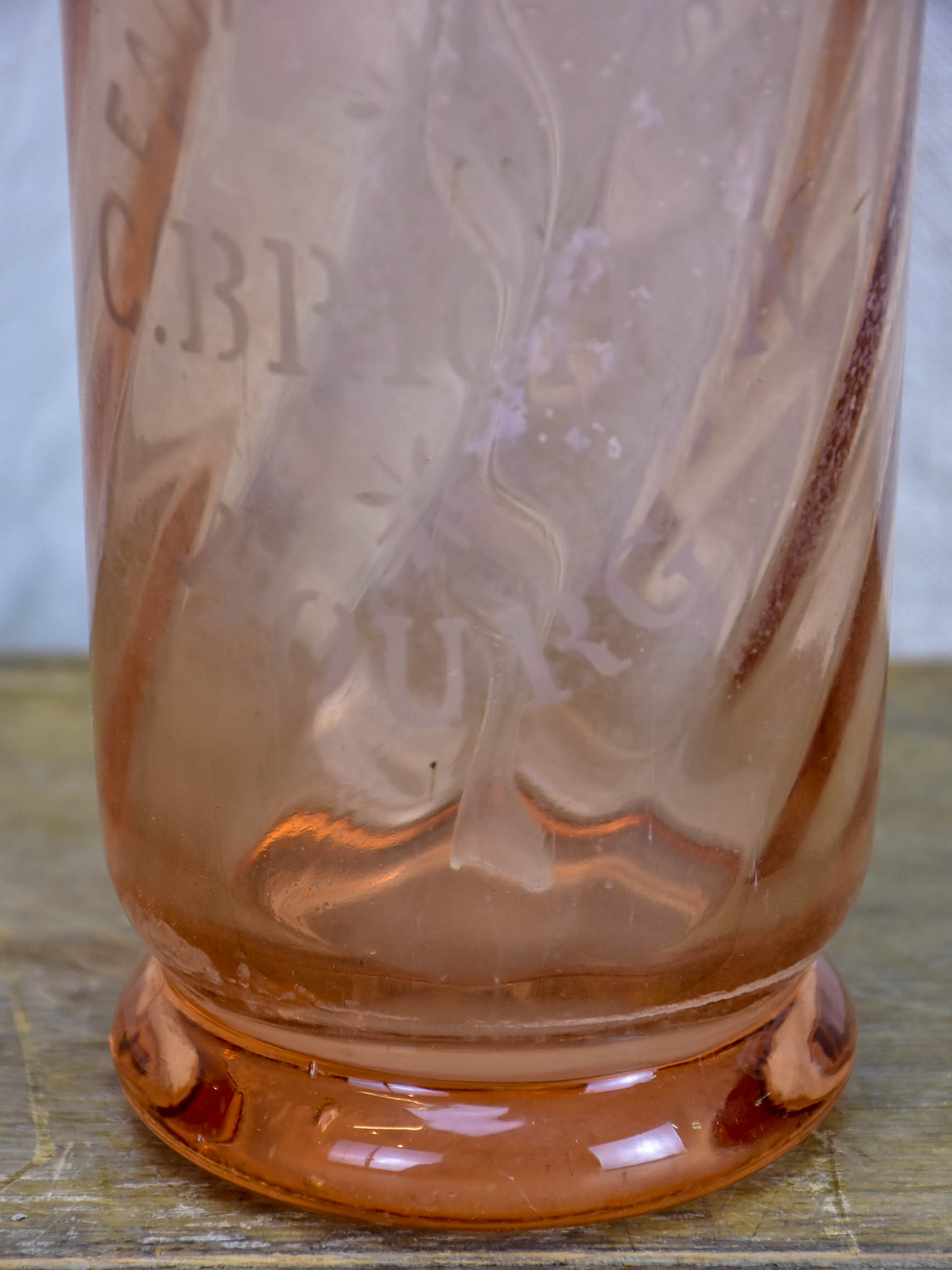 Antique French Seltzer bottle - orange